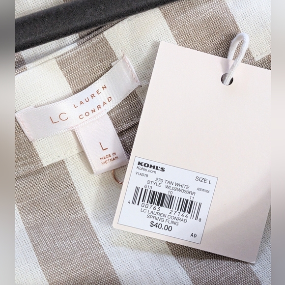 LC LAUREN CONRAD, Knotted-Strap Tank, Size Large. - Picture 9 of 11